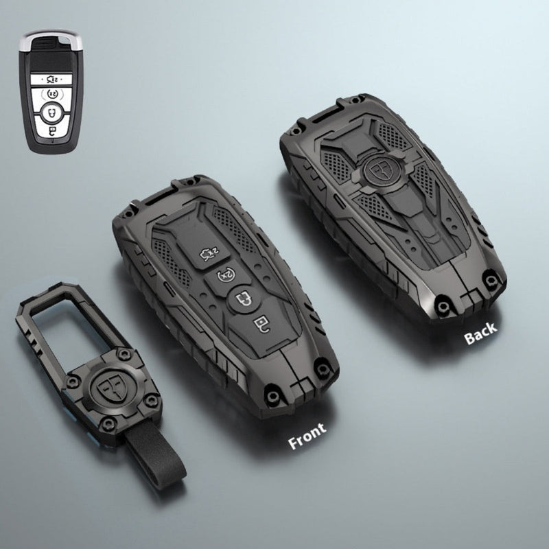 Chargez l&#39;image dans la visionneuse de la galerie, Ford Heavy-Duty Mecha Car Key Fob Case Cover For Mondeo, Focus, Mustang, Fusion, Raptor F-150, F-250, F-350, F-450, F-550, Edge, Explorer, Maverick
