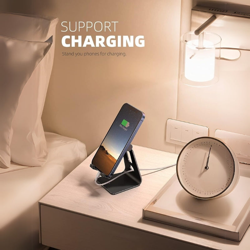 Cargue la imagen en el visor de la galería, Adjustable Cell Phone Stand, Lamicall Phone Stand Cradle, Dock, Holder Compatible with iPhone Samsung Accessories Desk, Android Smartphone
