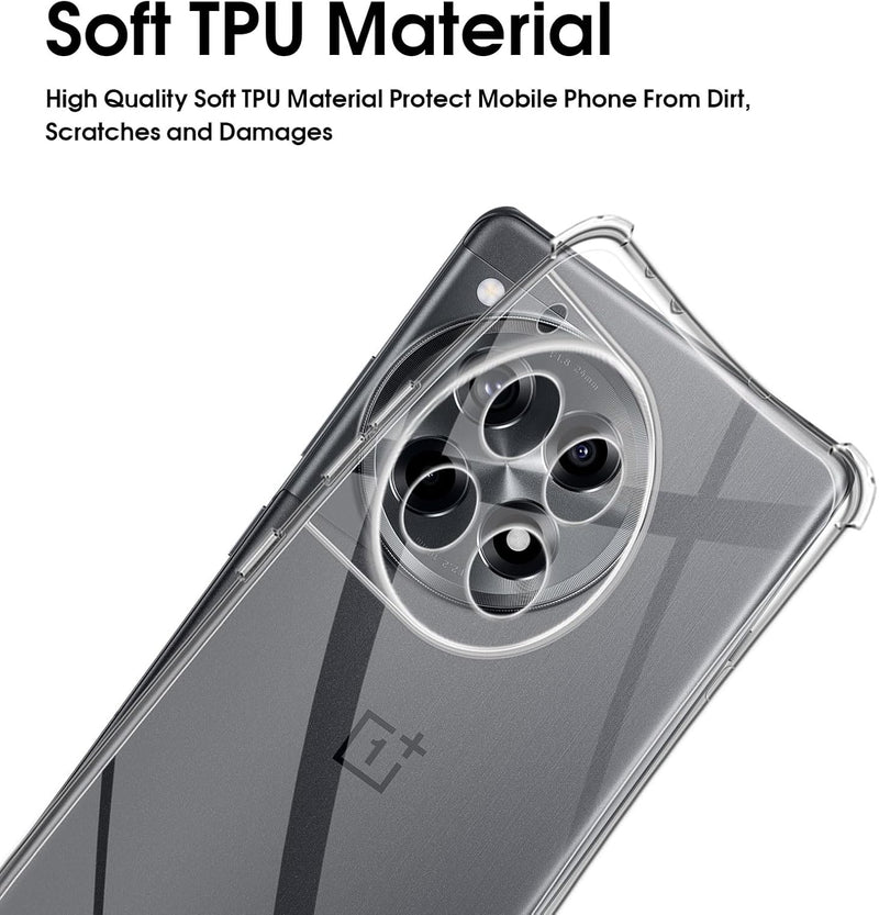 Chargez l&#39;image dans la visionneuse de la galerie, OnePlus 1+12/12R - AirPillow Cushion Transparent Soft Clear TPU Four Corners Protective Case - Polar Tech Australia
