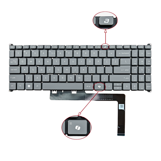 Acer Aspire Go 15 AG15-21P AG15-51P - Laptop Keyboard With Backlit US English Layout - Polar Tech Australia
