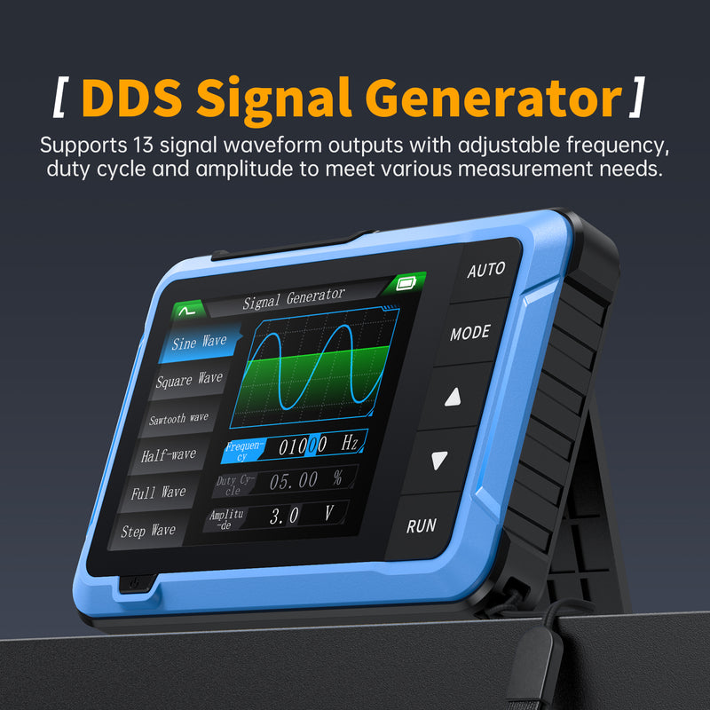 Cargue la imagen en el visor de la galería, [DSO-510] FNIRSI 10MHz 48MS/s Mini Handheld Digital Oscilloscope Signal Generator
