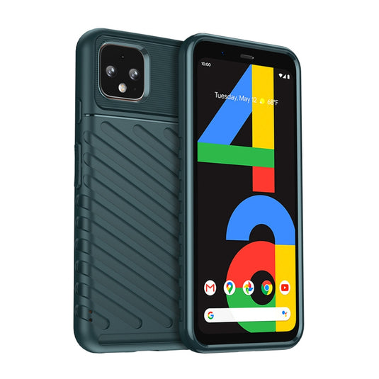 Google Pixel 4A - Thunder Series Twill Texture Thickened Anti-fall Protection TPU Case
