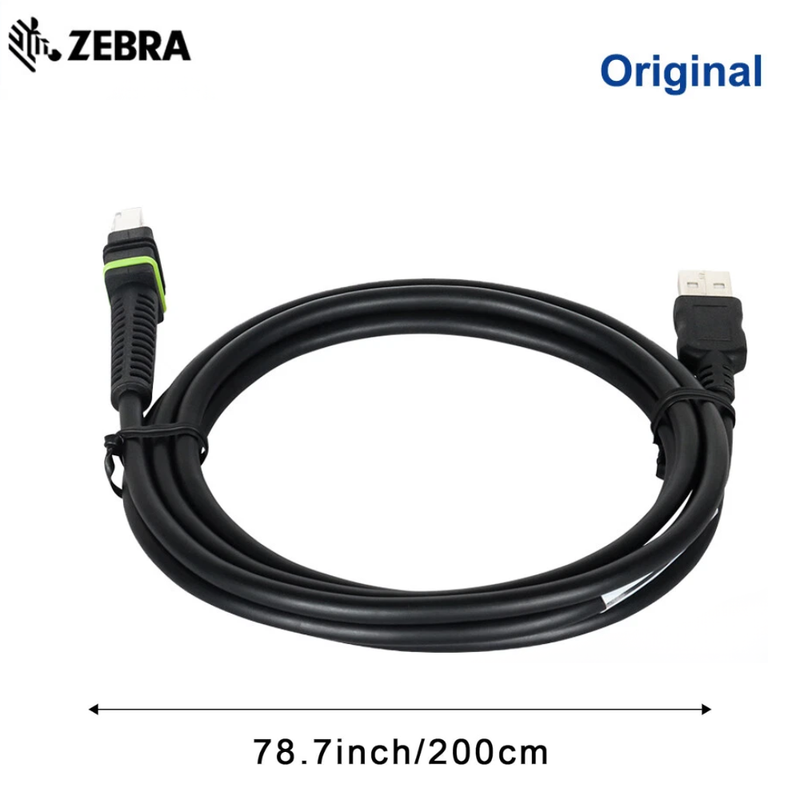 Chargez l'image dans la visionneuse de la galerie, [CBA-U46-S07ZAR] Original Genuine Zebra Symbol DS3608 DS3678 DS8108 DS8178 LI3608 LI3678 DS3600-KD Handheld Barcode Scanner Series - USB-A Connector, 7ft (2 m) Straight, BC 1.2, DC 5V USB Cable
