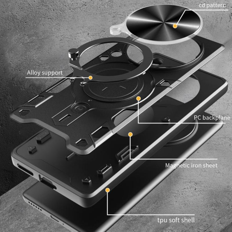 Load image into Gallery viewer, Honor Magic7 Pro (PTP-N49, PTP-AN10) - Heavy Duty Sliding Camshield Ringer Holder Phone Case
