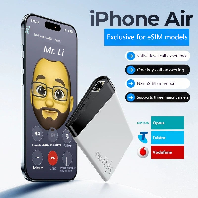 Load image into Gallery viewer, W3800 Multi-SIM iPhone Expansion Device – Up to 7 Numbers, Global Calling, No Roaming Fees
