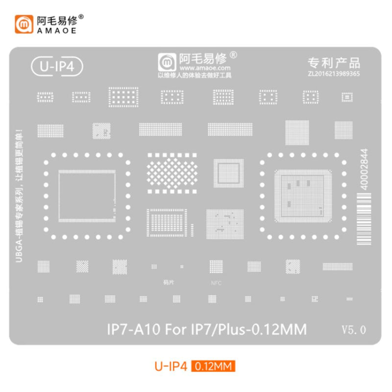 Load image into Gallery viewer, [Amaoe] [Stencil] BGA Reballing Solder Paste Stencil For iPhone CPU Universal Soldering Mesh - Polar Tech Australia
