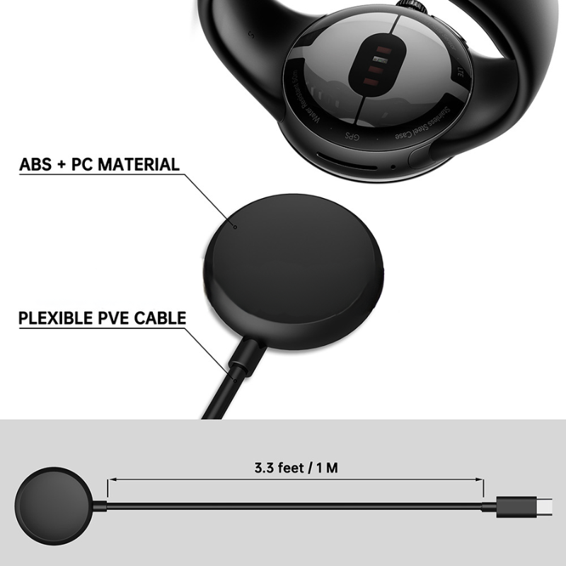 Cargue la imagen en el visor de la galería, Google Pixel Watch 1 Series - Fast Magnetic Wireless Charger
