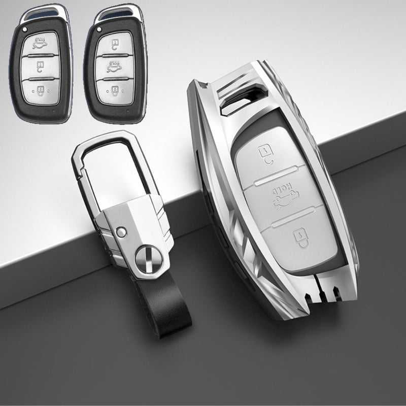 Chargez l&#39;image dans la visionneuse de la galerie, Hyundai Zinc Alloy Car Key Fob Protective Case Cover For Tucson, Sonata Fe, Creta, Ix25, Ix35, Ix45, Verna, Solaris, Mistra, Elantra, Accent
