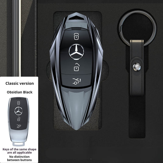Mercedes Benz Mecha Style Zinc Alloy Car Key Fob Case Cover For Benz A, B, C, E, S, G-Class, GLA, GLB, GLC, GLE, GLS, CLA, CLS, EQC