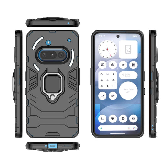 Nothing Phone (3a) Pro - Heavy Duty Armor Case With Ring Holder Stand