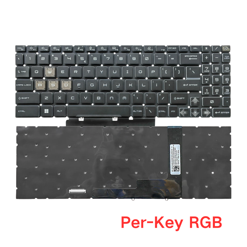 Chargez l'image dans la visionneuse de la galerie, MSI Pulse 15 B13VGK / Pulse 17 B13VFK B13VGK / Bravo 15 C7VFK / Bravo 17 C7VF C7VFKP Series Series - Laptop Keyboard With Backlit US layout
