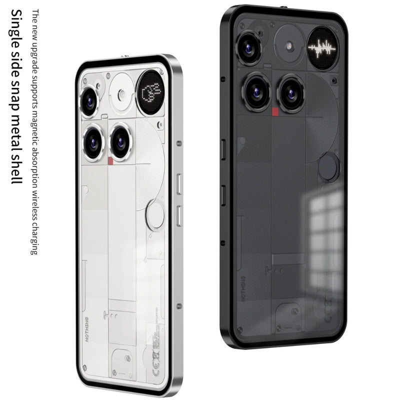 Chargez l&#39;image dans la visionneuse de la galerie, Nothing Phone (3) - Snap Buckle Metal Frame Frosted Phone Case
