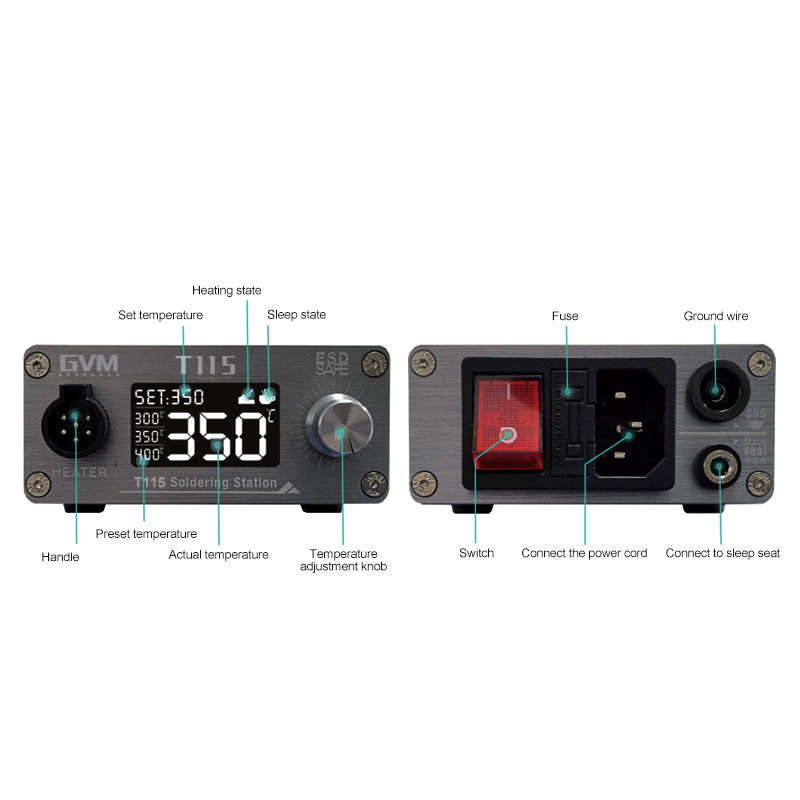 Load image into Gallery viewer, [T115] GVM Mobile Phone Repair Constant Temperature Welding Station - Polar Tech Australia
