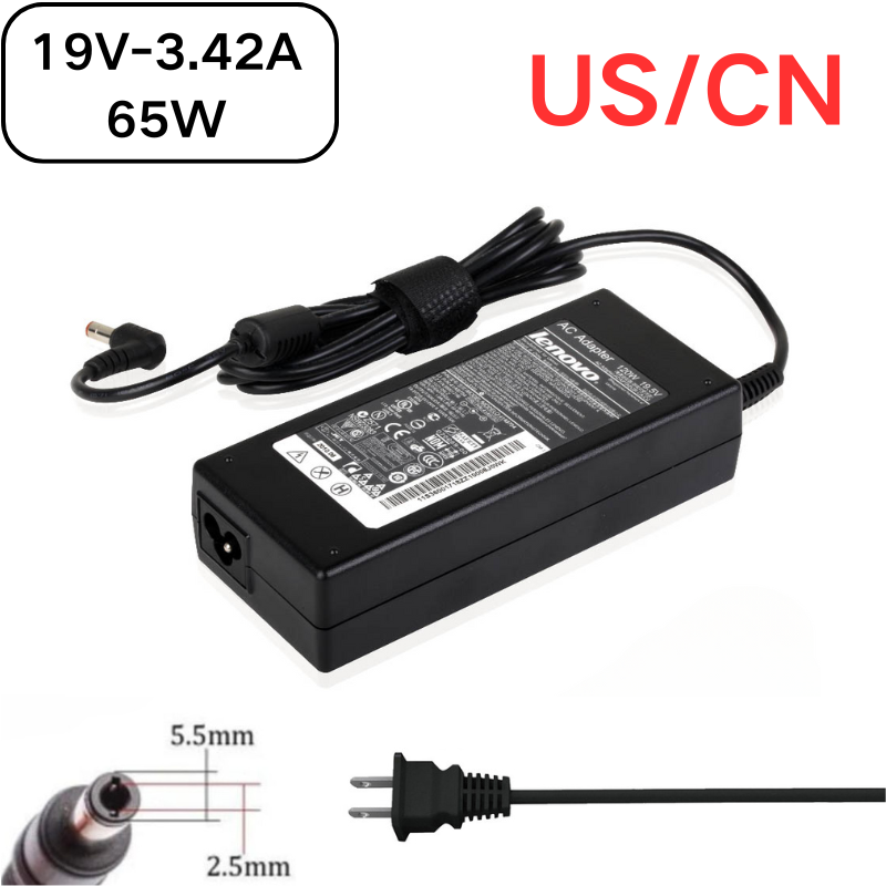 Cargue la imagen en el visor de la galería, [19V-3.42A/65W][5.5x2.5] Lenovo IdeaPad U350 Monitor Desktop Laptop AC Power Supply Adapter Charger - Polar Tech Australia
