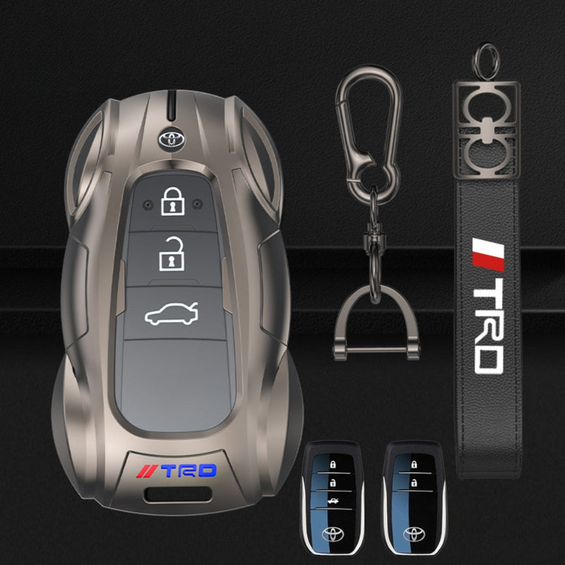 Load image into Gallery viewer, Toyota Metal Cool Fashionable Car Key Fob Case Cover For Crown, Corolla, Camry, C-HR, BZ4X, Prado, RAV4, Avalon, Prius, Alpharo, Mirai
