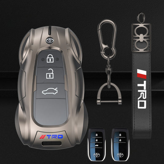 Toyota Metal Cool Fashionable Car Key Fob Case Cover For Crown, Corolla, Camry, C-HR, BZ4X, Prado, RAV4, Avalon, Prius, Alpharo, Mirai