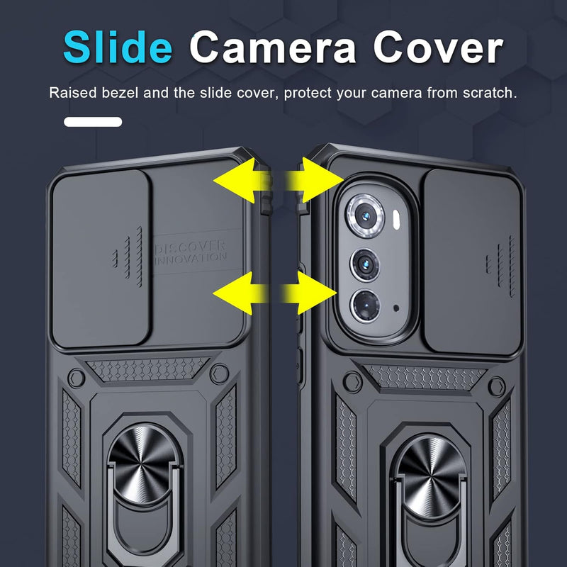 Chargez l&#39;image dans la visionneuse de la galerie, [Magnetic Ring Kickstand][Camera Cover] Motorola Moto Edge 2022 - Shield Shockproof Rugged Heavy Duty Case - Polar Tech Australia
