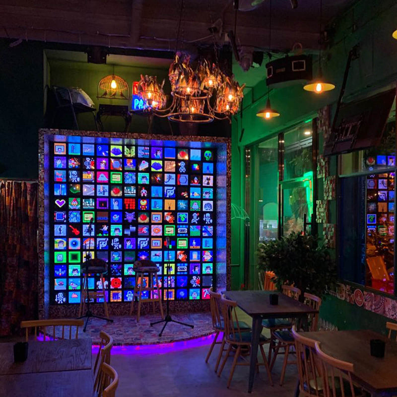 Cargue la imagen en el visor de la galería, Divoom Pixoo - Pixel Art Digital Picture Frame with 16x16 LED Display APP Control Clock Box - Desk Mount for Gaming Room &amp; Bedside Table
