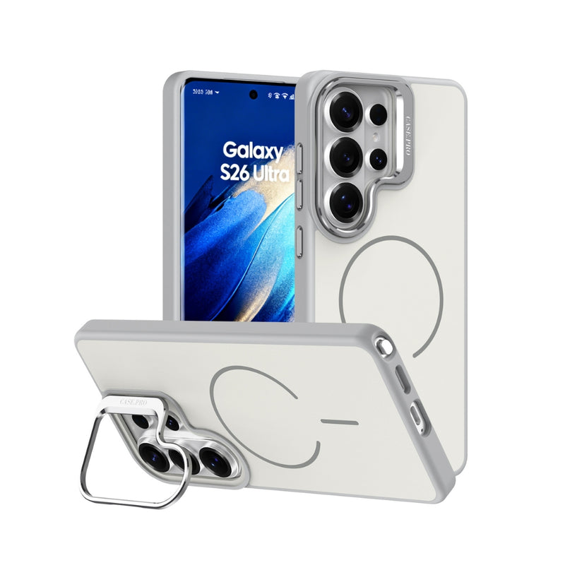 Cargue la imagen en el visor de la galería, Samsung Galaxy S26 / S26 Plus / S26 Ultra - Color Block Magnetic Skin-Feel Camera Stand Protective Case
