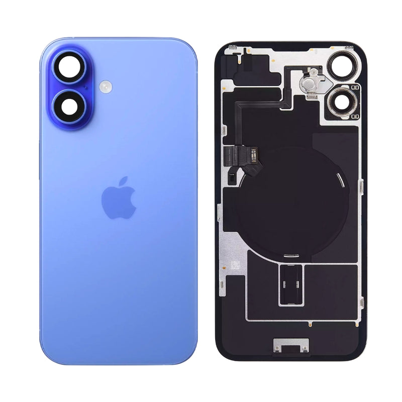 Load image into Gallery viewer, [Assembly With Flex] Apple iPhone 16 - Back Rear Glass With Steel Plate With Wireless NFC Charging MagSafe Magnet &amp; Flashlight Flex - Polar Tech Australia
