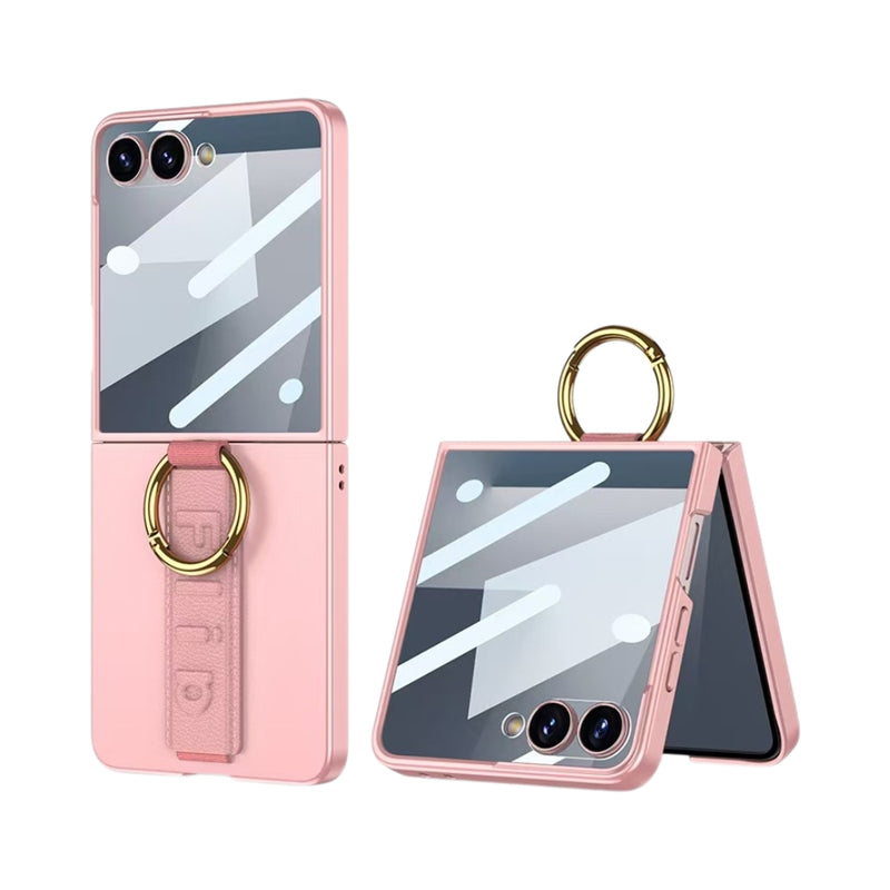 Cargue la imagen en el visor de la galería, Samsung Galaxy Z Flip7 5G - Integrated Ultrathin Shockproof Phone Case with Ring Wrist Strap
