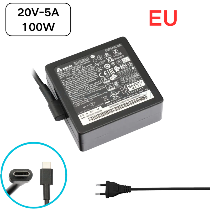 Load image into Gallery viewer, [20V-5A/100W][Type-C] MSI Prestige 14 15 / DELL Latitude 11 5175 5179 7275 7370 5280 5480 5580 7280 7480 7380 / XPS 12 9250 Laptop AC Power Supply Adapter Charger - Polar Tech Australia
