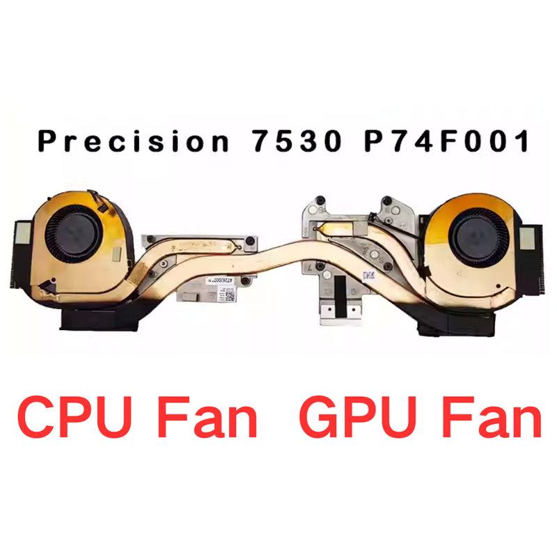 Chargez l'image dans la visionneuse de la galerie, Dell Precision 7530 P74F001 Series - Laptop CPU &amp; GPU Cooling Fan Cooler With Heatsink

