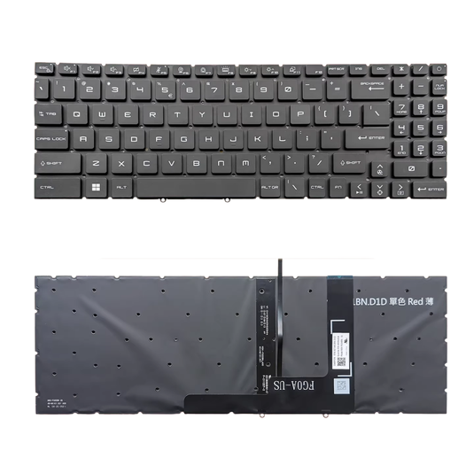 MSI Stealth A16 AI+ Studio A1V MS-15F3 MS-15F4 Series - Laptop Keyboard With Backlit US English Layout - Polar Tech Australia