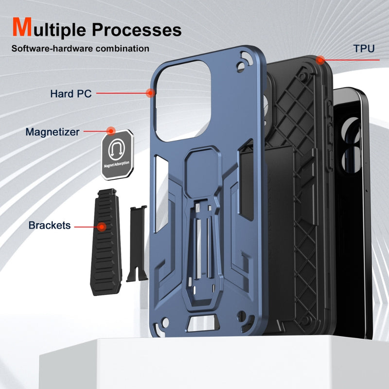 Load image into Gallery viewer, Motorola Moto G84 - TPU + PC Full Body Shockproof Phone Case with a Hidden Kickstand
