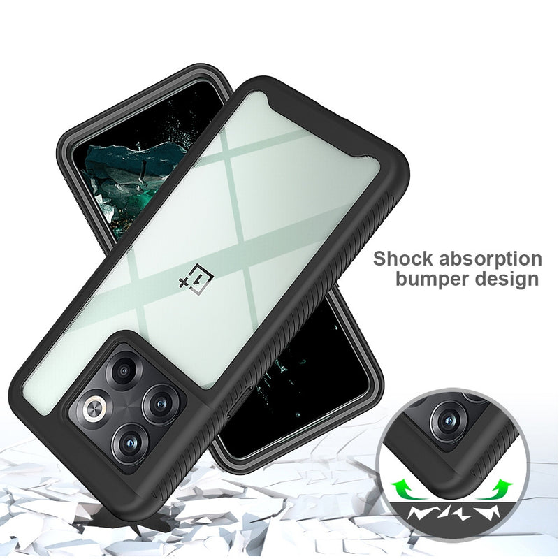 Chargez l&#39;image dans la visionneuse de la galerie, OnePlus 10T - Solid Color Shockproof TPU Clear PC Phone Case

