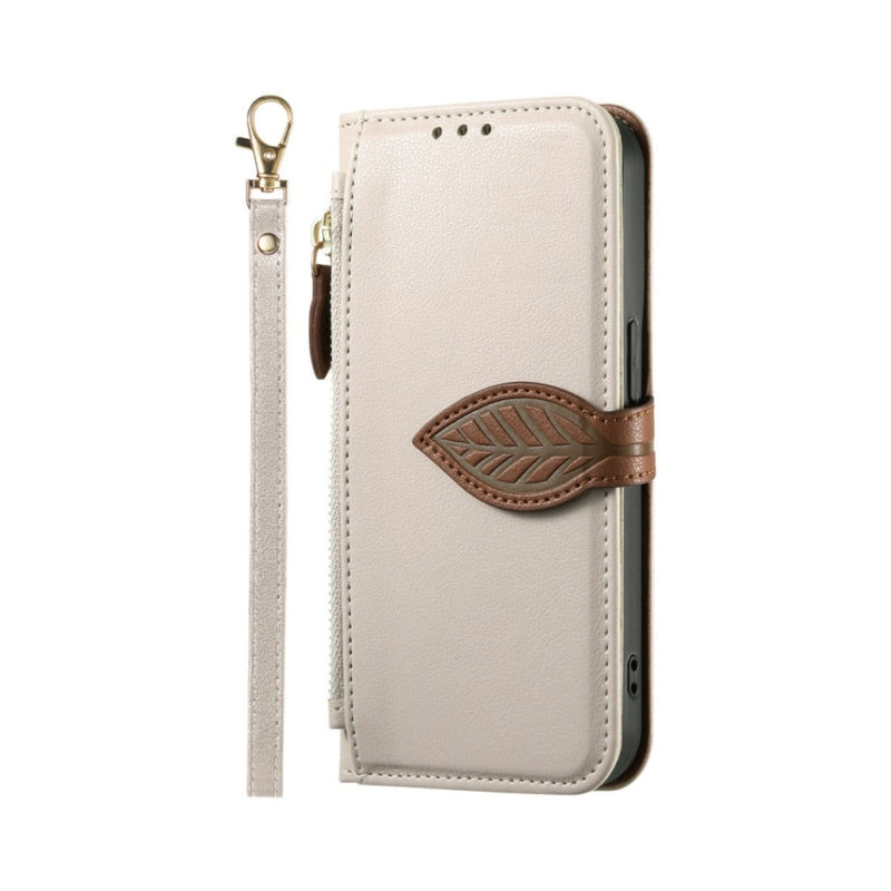 Load image into Gallery viewer, Apple iPhone 16e/17e - Leaf Design Flip Case with Magnetic Closure - Polar Tech Australia
