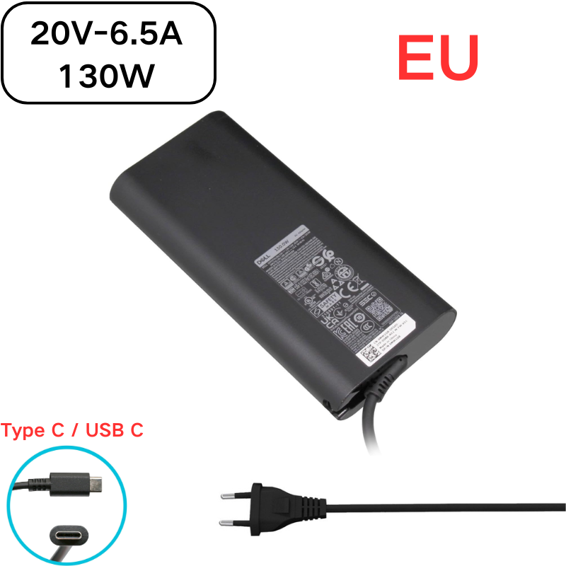 Load image into Gallery viewer, [20V-6.5A/130W][Type-C] Dell Latitude Precision Laptop AC Wall Travel Super Fast Charger Travel Adapter - Polar Tech Australia
