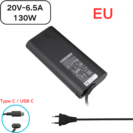 [20V-6.5A/130W][Type-C] Dell Latitude Precision Laptop AC Wall Travel Super Fast Charger Travel Adapter - Polar Tech Australia