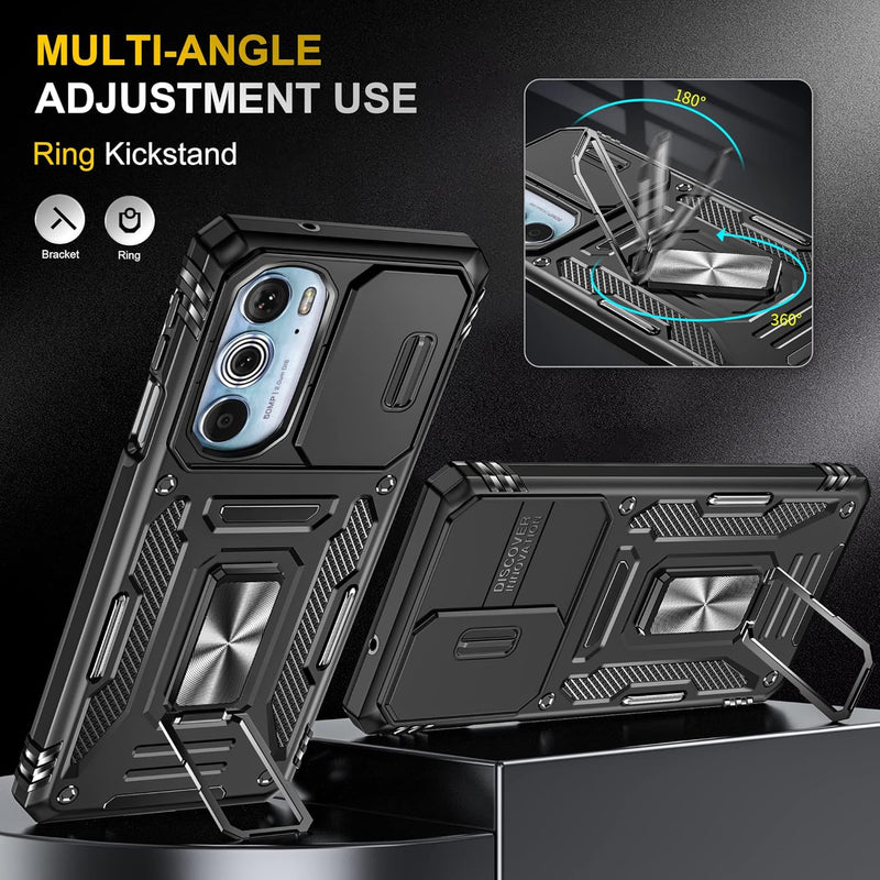 Load image into Gallery viewer, [Magnetic Ring Kickstand][Camera Cover] Motorola Moto Edge 30 Pro/Edge Plus 2022 - Shield Shockproof Rugged Heavy Duty Case - Polar Tech Australia

