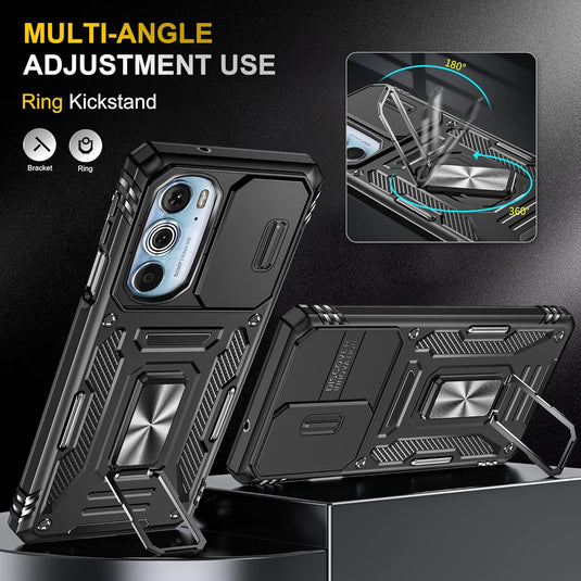 [Magnetic Ring Kickstand][Camera Cover] Motorola Moto Edge 30 Pro/Edge Plus 2022 - Shield Shockproof Rugged Heavy Duty Case - Polar Tech Australia