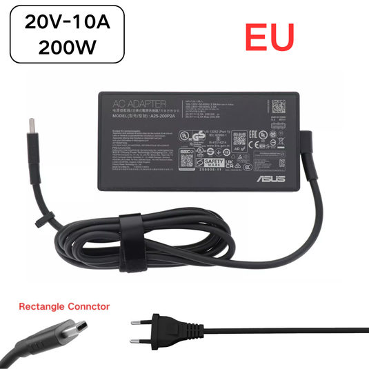 [20V-10A 12A/200W 240W][Rectangle Connctor] ASUS ROG Zephyrus G14 (2026) GA403 GA403GM Series - Laptop AC Power Supply Adapter Charger