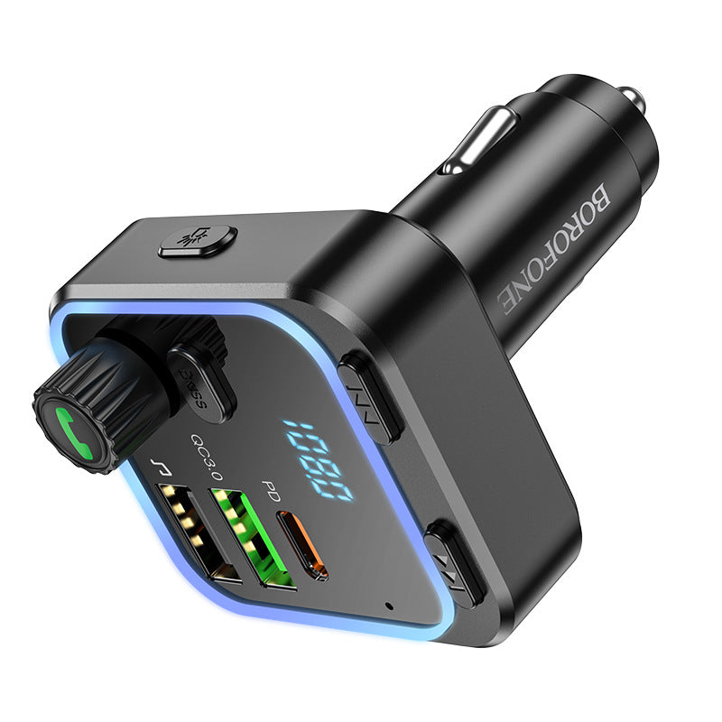 Load image into Gallery viewer, [BC53] HOCO Dual USB + PD USB-C Port 20W Car Charging Adapter With FM Transmitter
