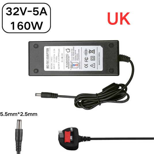 [32V-5A][5.5x2.5] Universal Computer/Monitor/CCTV POE Switch - Power Supply Adapter Wall Charger