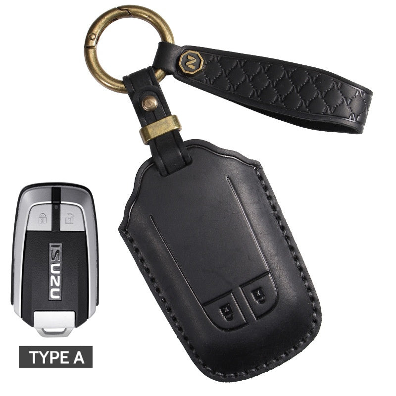 Cargue la imagen en el visor de la galería, Isuzu Genuine Leather Full-cover Design Car Key Case Cover for D-Max, MU-X, Ruimai, RE-MAX
