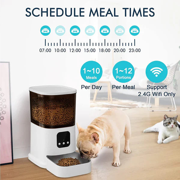 Load image into Gallery viewer, [TUYA Smart Home][With HD Camera] 6L Large Pet Cat Dog Smart Automatic Auto Feeder Food Dispenser APP Control - Polar Tech Australia
