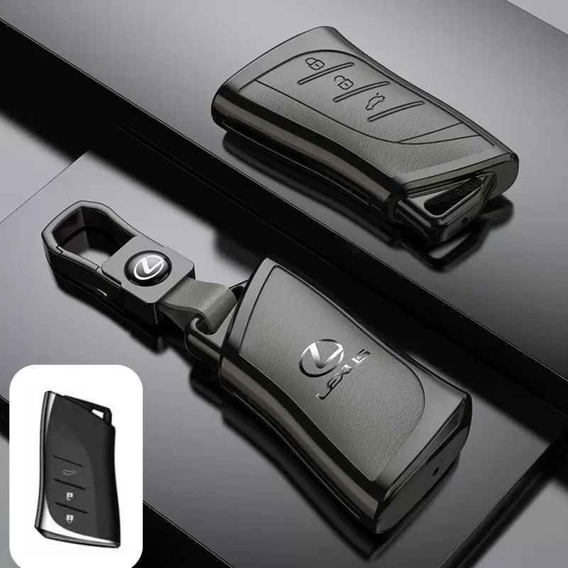 Cargue la imagen en el visor de la galería, Lexus Zinc Alloy + PU Leather Car Key Fob Case Cover For ES200, ES300, RX350, NX350H, LS500H
