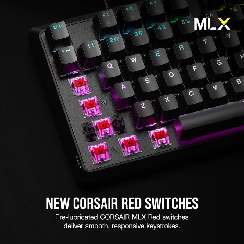 Load image into Gallery viewer, CORSAIR K70 CORE RGB Mechanical Gaming Keyboard - CORSAIR Red Linear Keyswitches - Sound Dampening - Media Control Dial - iCUE Compatible - Polar Tech Australia
