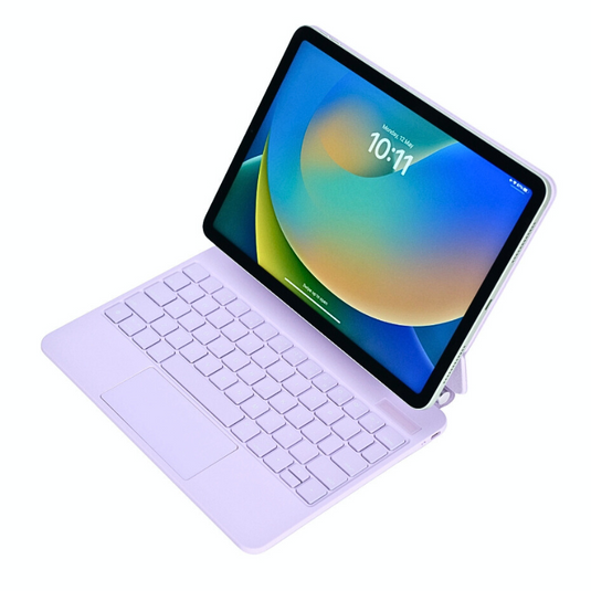 Magic Magnetic Floating Trackpad Wireless 7 Multi-Color Backlit Keyboard Case for Apple iPad 10.9” & 11“ 10/11th Gen (2022/2025)