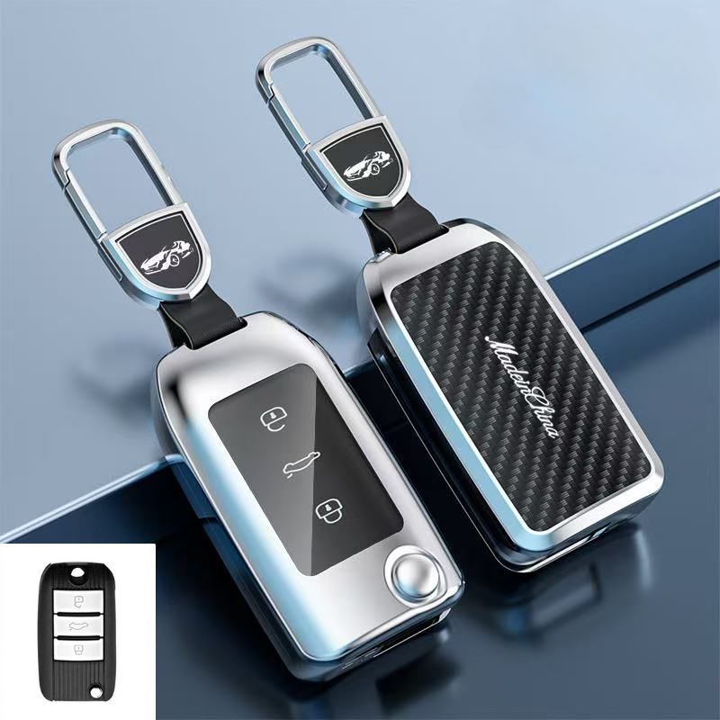 Chargez l&#39;image dans la visionneuse de la galerie, Roewe Zinc Alloy + Carbon Fiber Texture Car Key Fob Case Cover For RX3, RX5, RX5 Plus, RX8, ERX5, i5, i6
