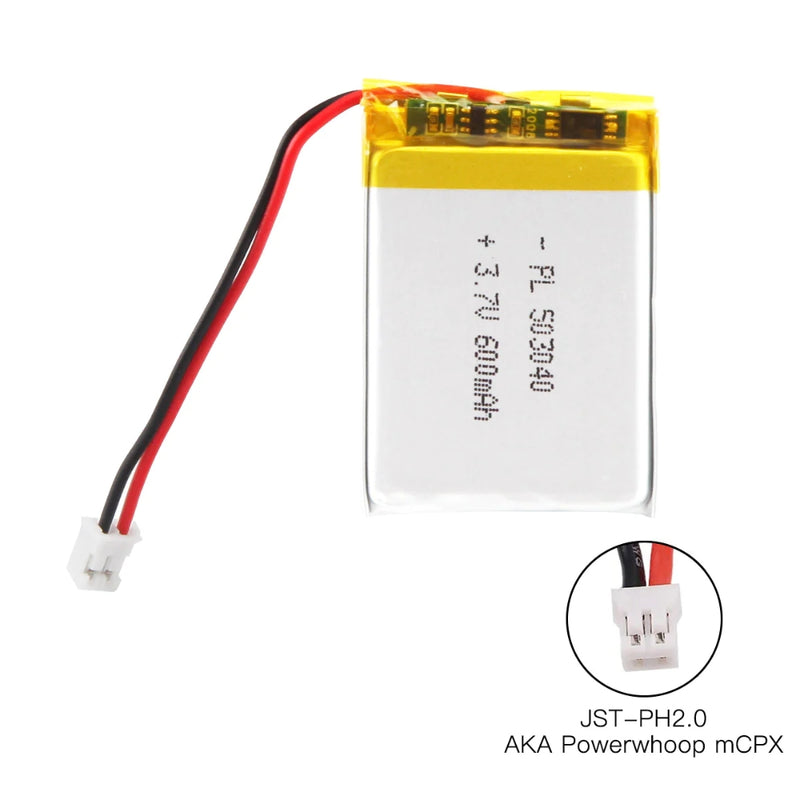 Chargez l&#39;image dans la visionneuse de la galerie, [PH2.0-JST Connector][503040] Universal 600mAh 3.7V Rechargeable Li-Ion Lithium Polymer Battery - Polar Tech Australia
