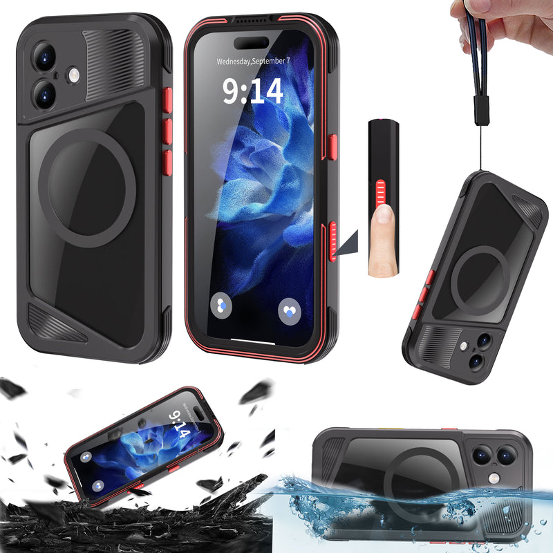 Chargez l'image dans la visionneuse de la galerie, [Magsafe Compatible] [GTM Series][Latest Version] Apple iPhone 17/Air/Pro/Pro Max - Redpepper Shellbox Full Covered Metal Waterproof Heavy Duty Tough Armor Case
