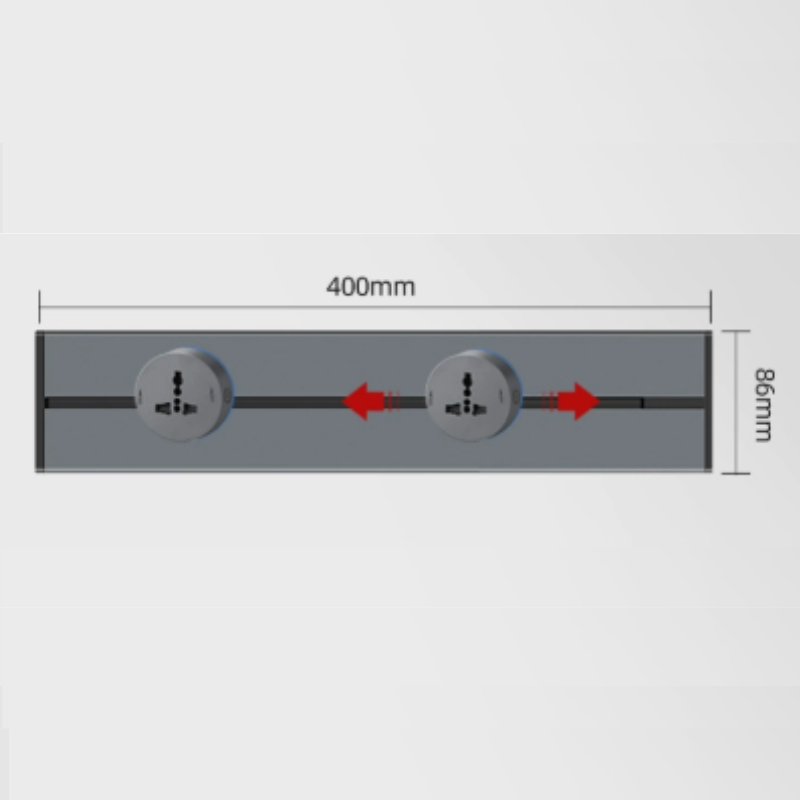 Cargue la imagen en el visor de la galería, [TUYA Smart Home] Magnetic Track Rail Power Stripes Wall Socket Outlet Plug System APP Control
