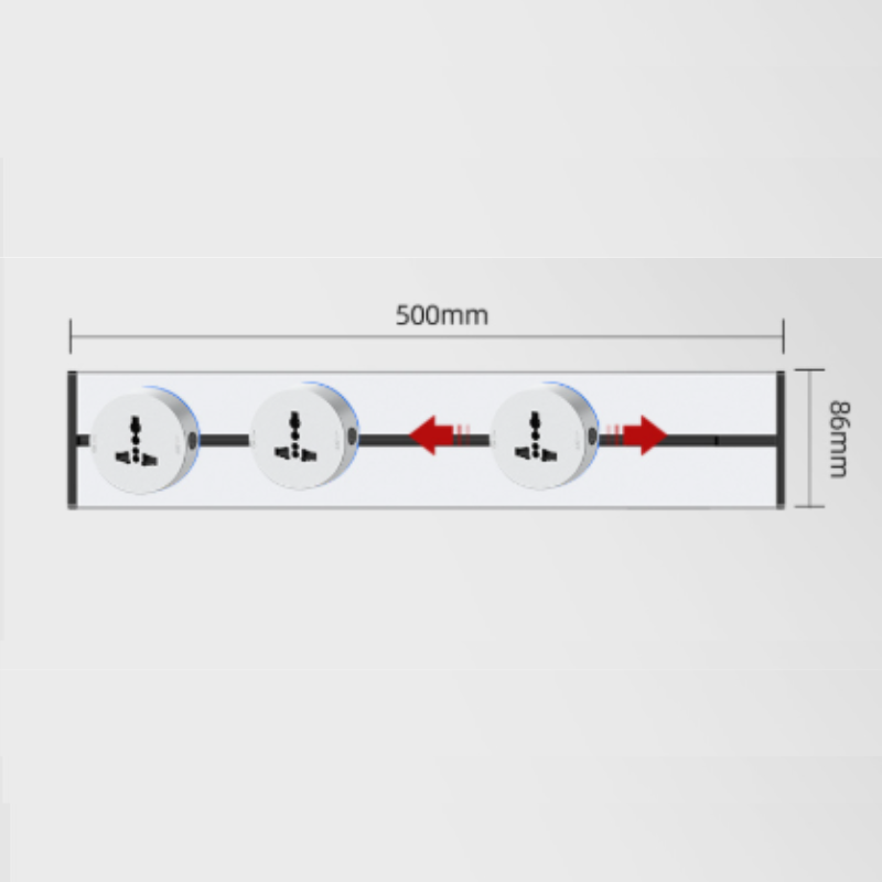 Cargue la imagen en el visor de la galería, [TUYA Smart Home] Magnetic Track Rail Power Stripes Wall Socket Outlet Plug System APP Control
