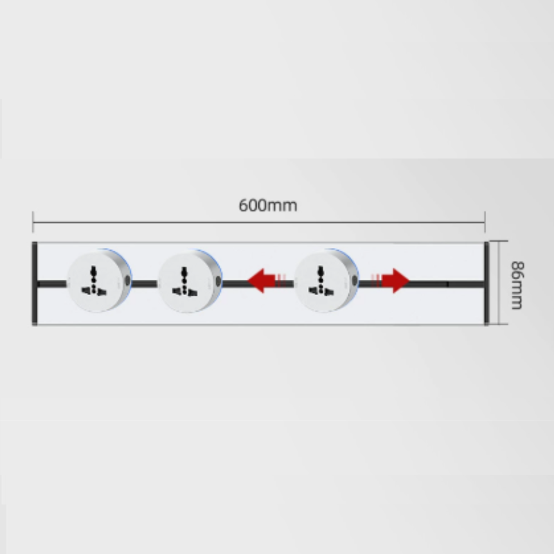 Cargue la imagen en el visor de la galería, [TUYA Smart Home] Magnetic Track Rail Power Stripes Wall Socket Outlet Plug System APP Control
