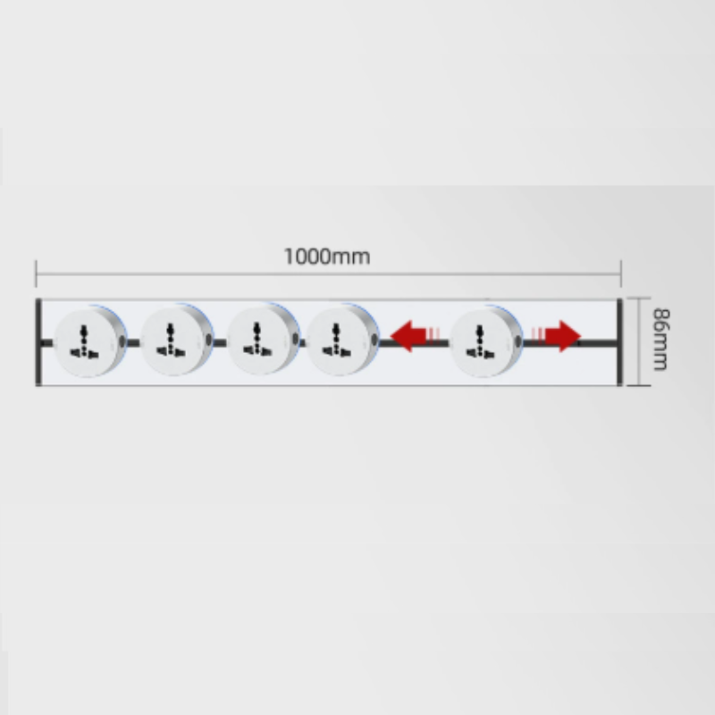 Cargue la imagen en el visor de la galería, [TUYA Smart Home] Magnetic Track Rail Power Stripes Wall Socket Outlet Plug System APP Control
